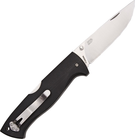 EnZo Borka 90 Folding Knife, N690Co, G10 Black, BRI2851