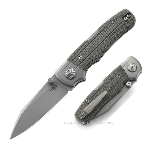 Bestech Tonic Folding Knife, M390, Titanium/Micarta Black, BT2204A