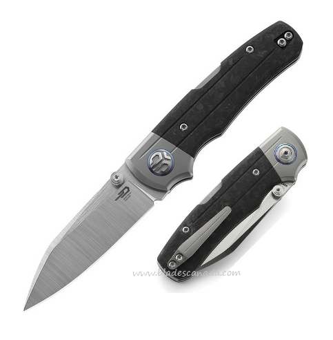 Bestech Tonic Folding Knife, M390, Titanium/Carbon Fiber, BT2204D