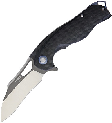 Bestech Rhino Flipper Folding Knife, 154CM Two-Tone, G10 Black, BG08A-2