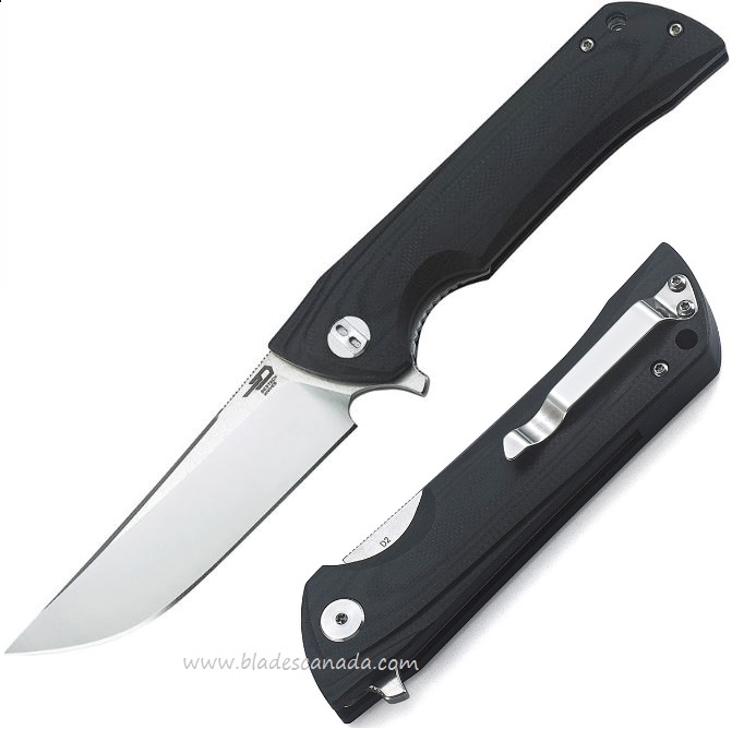 Bestech Paladin Flipper Folding Knife, D2 Two-Tone, G10 Black, BG13A-1