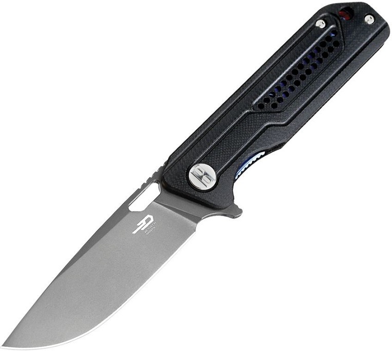 Bestech Circut Flipper Folding Knife, K110 Steel, G10 Black, BG35A-2