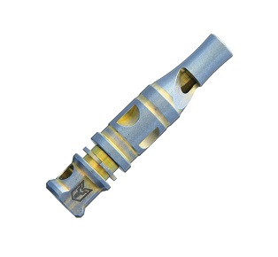 Bestechman Whistle, Titanium Blue/Gold, M02A