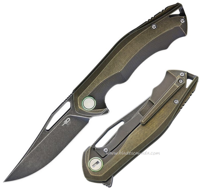 Bestech Tercel Flipper Framelock Knife, S35VN, Titanium, BT1708D - Click Image to Close