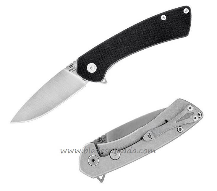 Buck Onset Framelock Flipper Knife, S45VN, G10 Black, BU0040BKS