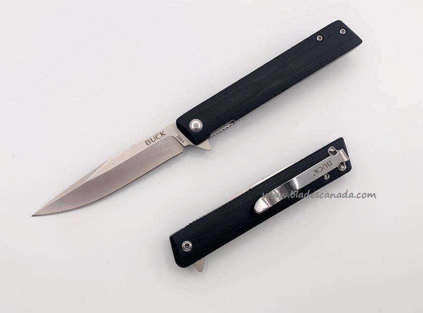 Buck Decateur Folding Knife, Black G10, BU0256BKS