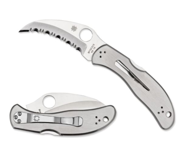 Spyderco Harpy Folding Knife, VG10, Stainless Handle, VG10, C08S