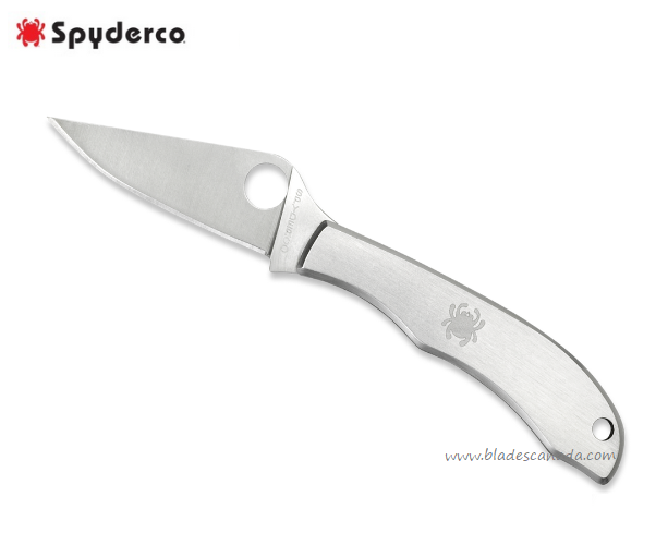 Spyderco HoneyBee Slipjoint Folding Knife, Stainless Handle, C137P - Click Image to Close