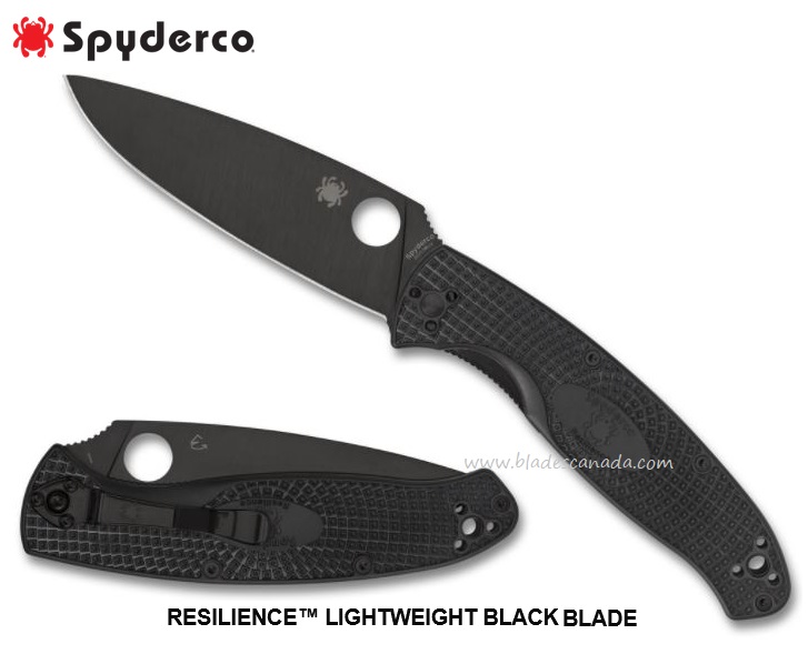 Spyderco Resilience Lightweight Folding Knife, FRN Black, C142PBBK