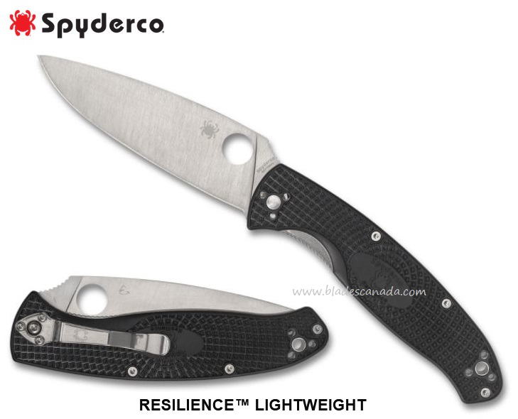 Spyderco Resilience Lightweight Folding Knife, FRN Black, C142PBK