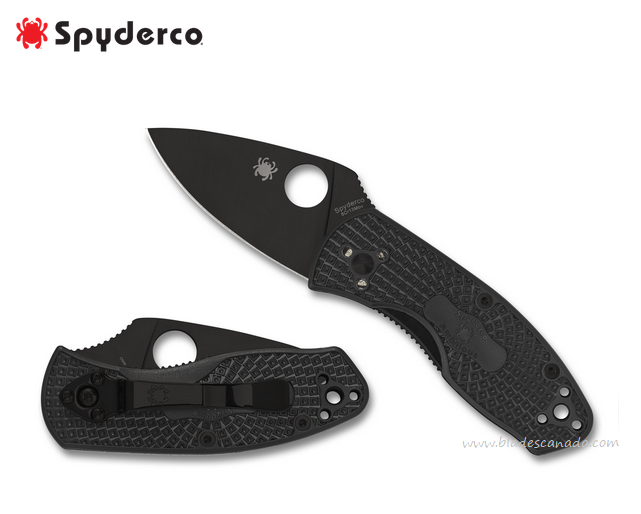Spyderco Ambitious Folding Knife, Black Blade, FRN Black, 148PBBK