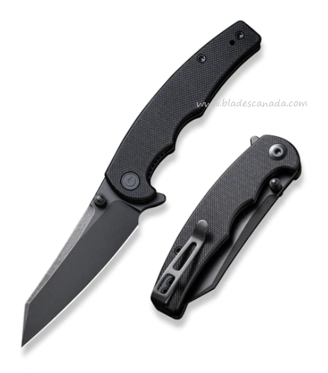 CIVIVI P87 Flipper Folding Knife, Nitro-V Black SW, G10 Black, 21043-1