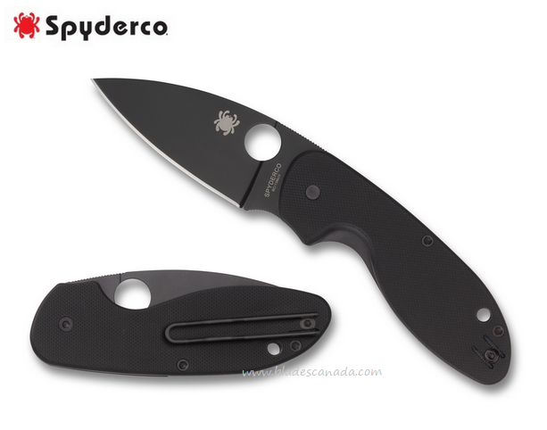 Spyderco Efficient Folding Knife, G10 Black, C216GPBBK