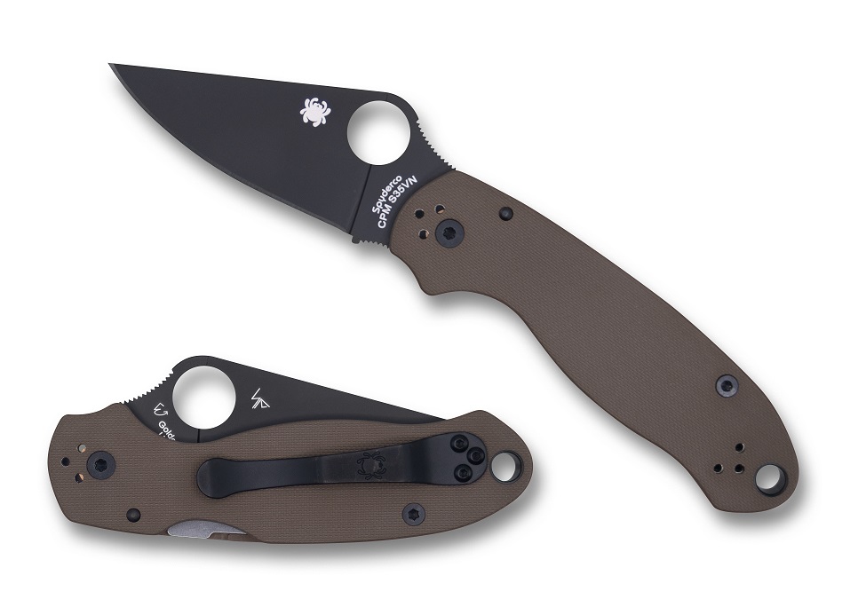 Spyderco Para 3 Folding Knife, Limited Edition, S35VN, G10 Brown, C223GPBNBK
