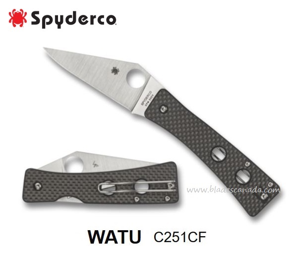 Spyderco Watu Copression Lock Folding Knife, CPM 20CV, CF, C251CFP