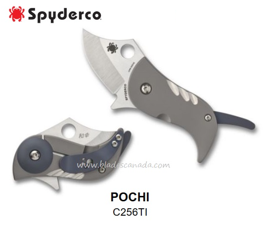 Spyderco Pochi Framelock Folding Knife, CPM S45VN, Titanium, C256TIP