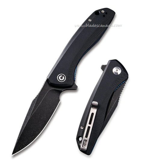 CIVIVI Baklash Flipper Folding Knife, G10 Black, 801H - Click Image to Close