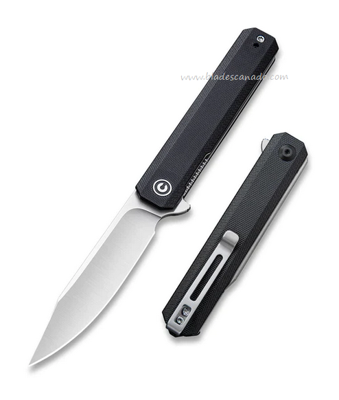 CIVIVI Chronic Flipper Folding Knife, G10 Black, 917C