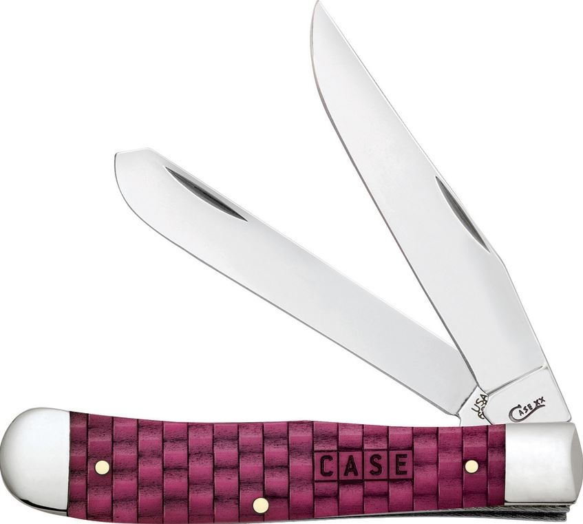 Case Knives Merlot Basket Weave Bone Trapper, Stainless, CA15507