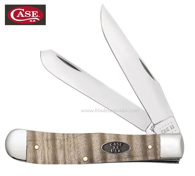 Case Trapper Slipjoint Folding Knife, Curly Maple, CA25940