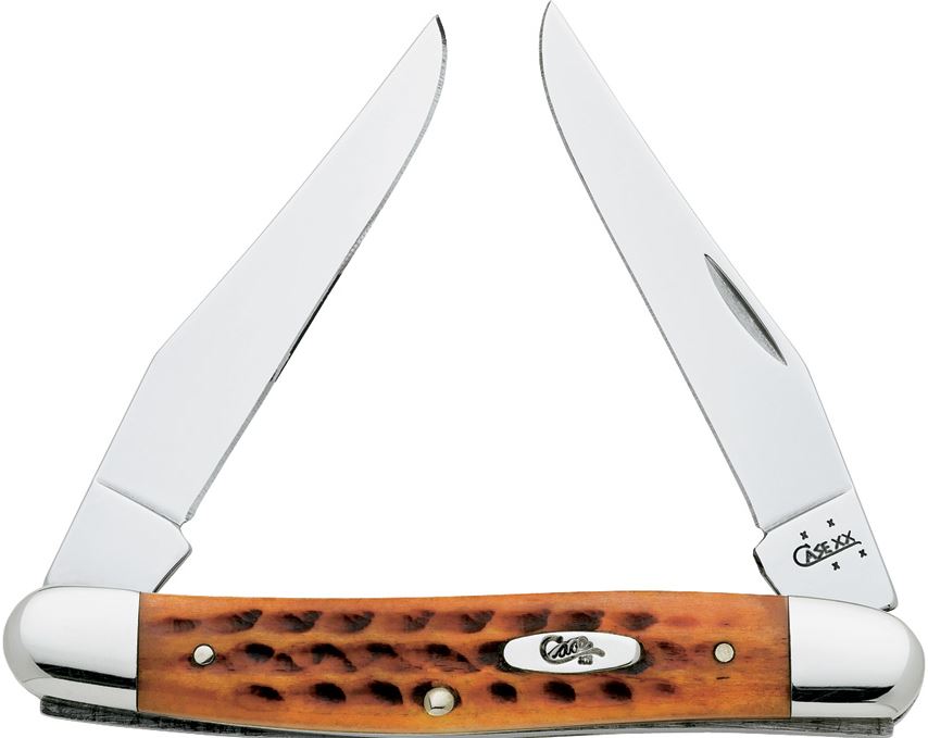 Case Muskrat Slipjoint Folding Knife, Jigged Bone Harvest Orange , 7406