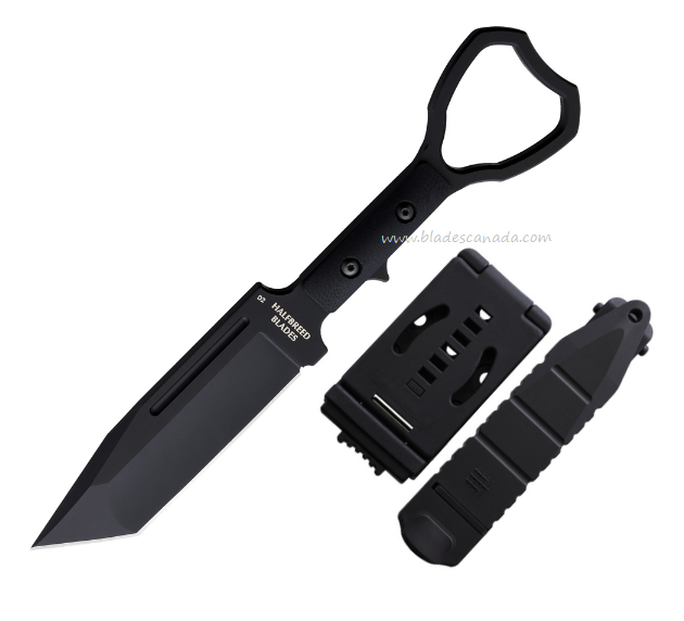 Halfbreed Compact Clearance Fixed Blade Knife, K110 Black, G10 Black, CCK-02BLK - Click Image to Close