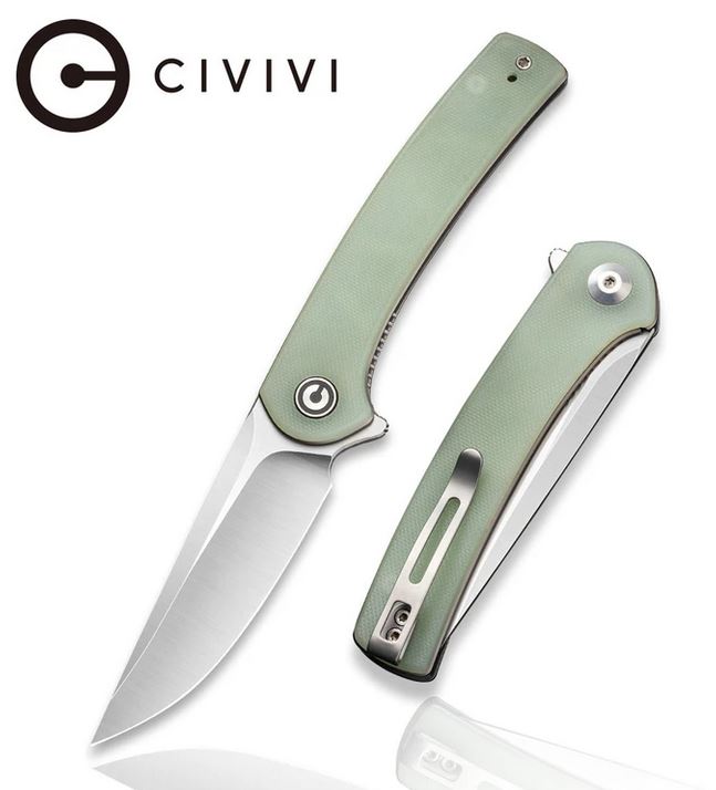 CIVIVI Mini Asticus Flipper Folding Knife, G10 Natural, 19026B-3 - Click Image to Close