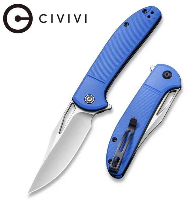 CIVIVI Ortis Flipper Folding Knife, FRN Blue, 2013A