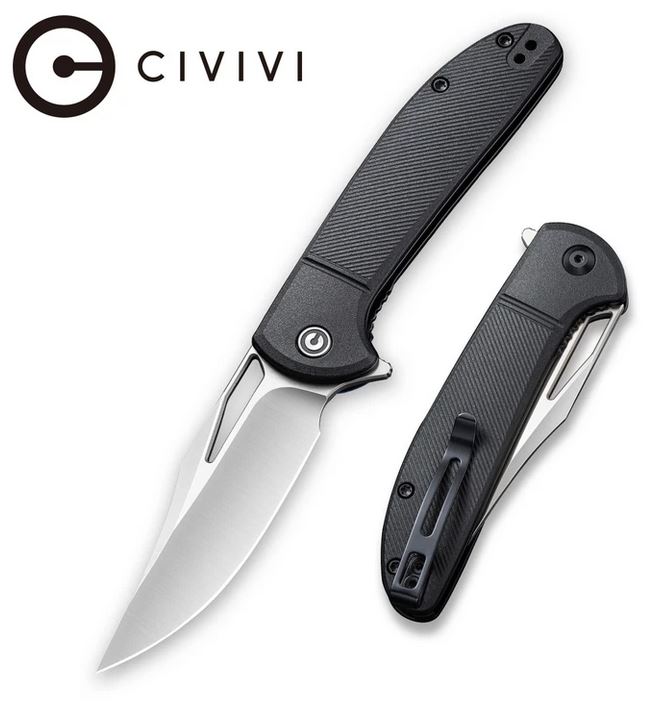 CIVIVI Ortis Flipper Folding Knife, FRN Black, 2013B
