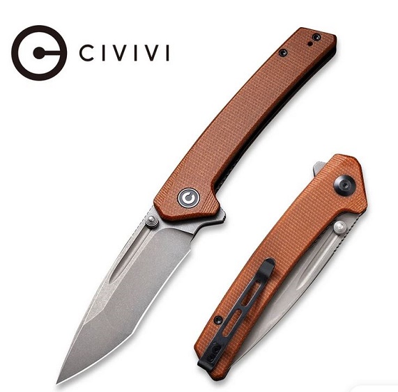 CIVIVI Keen Nadder Flipper Folding Knife, N690, Micarta, 2021B