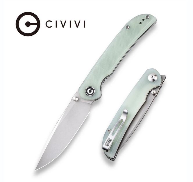 CIVIVI Imperium Flipper Folding Knife, Nitro-V, G10 Natural, 2107A