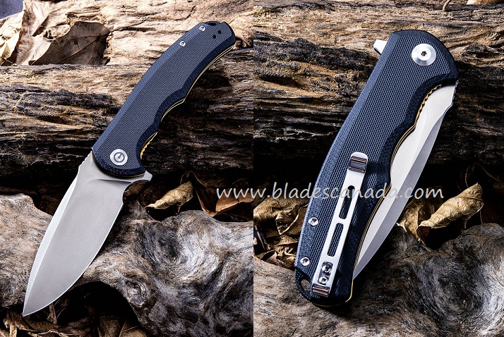 CIVIVI Praxis Flipper Folding Knife, G10 Black, 803C