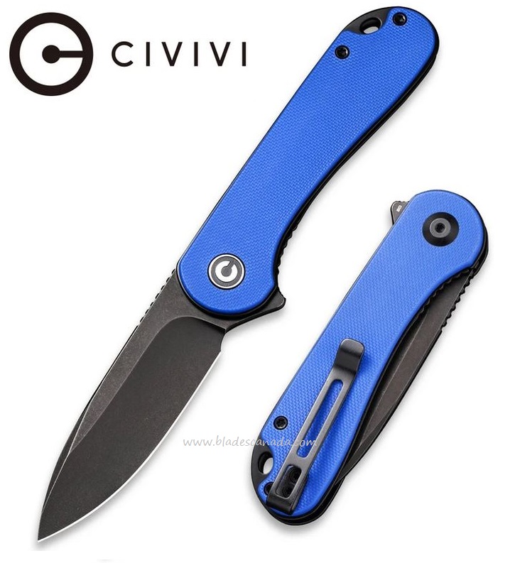 CIVIVI Elementum Flipper Folding Knife, D2 Steel, G10 Blue, 907X