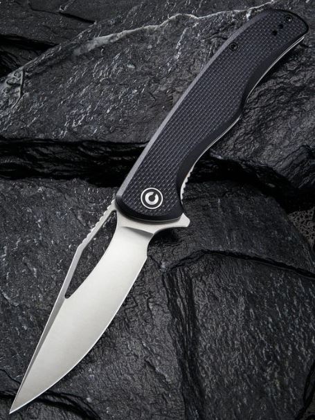 CIVIVI Shredder Flipper Folding Knife, D2, G10 Black, 912C - Click Image to Close