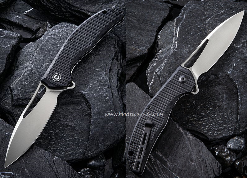 CIVIVI Vexer Flipper Folding Knife, D2, G10 Black, 915C