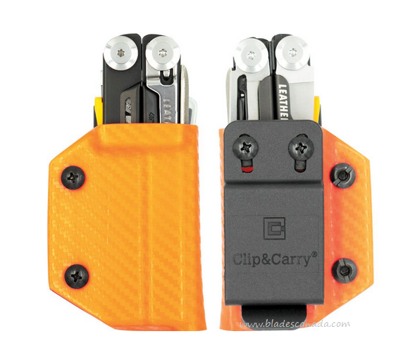 Clip & Carry Sheath for Leatherman Signal, Carbon Fiber Orange, 070