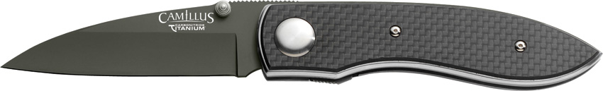 Camillus 18519 Titan Folding Knife, AUS 8, Carbon Fiber