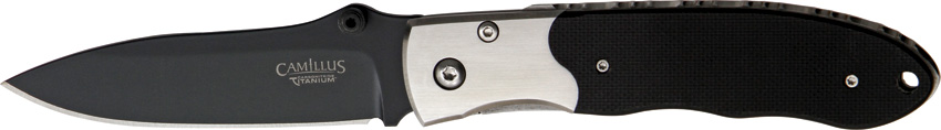 Camillus 18671 Folding Knife, VG10 Black, G10 Black