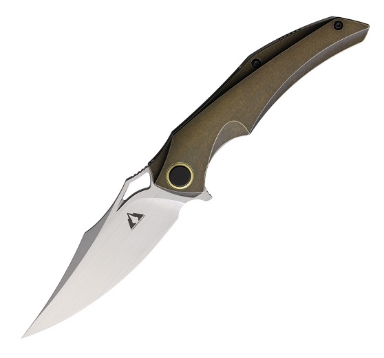 CMB Made Prowler Flipper Framelock Knife, M390, Titanium Bronze, CMB02C
