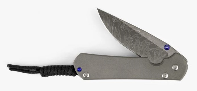 Chris Reeve Small Sebenza 31 Framelock Knife, Boomerang Damascus, Titanium