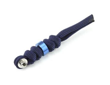 Chris Reeve Inkosi Small Lanyard, Midnight Blue, Blue Bead - Click Image to Close