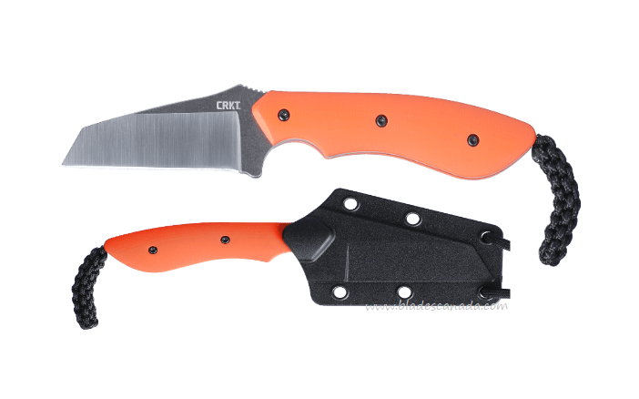 CRKT S.P.I.T Fixed Blade Knife, SW/Satin Blade, G10 Orange, 2399