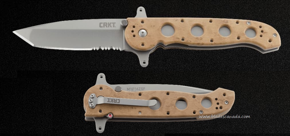 CRKT Carson Flipper Folding Knife, AUS 8 Tanto, Desert Camo, M16-14ZSF