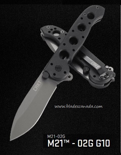 CRKT Carson Flipper Folding Knife, G10 Black, CRKTM21-02G