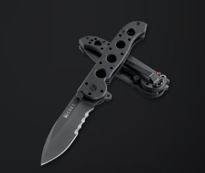 CRKT Carson Flipper Folding Knife, G10 Black, M21-12G - Click Image to Close