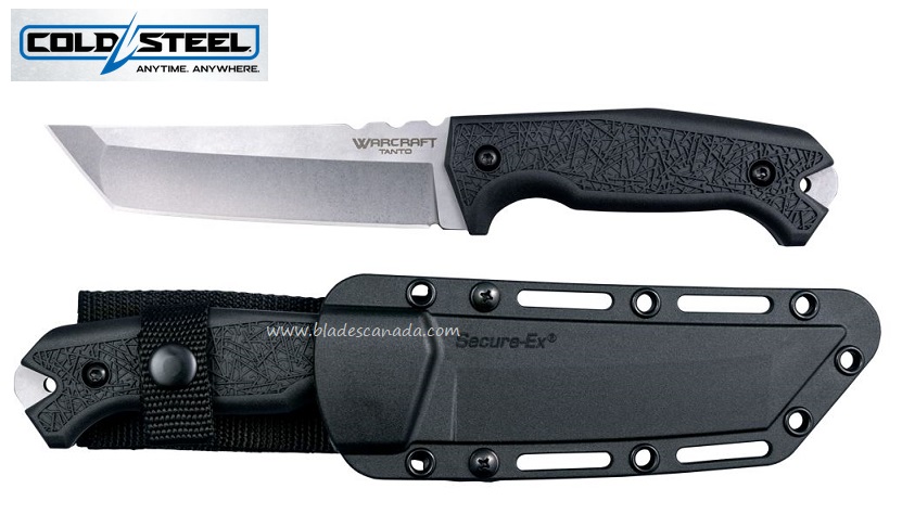 Cold Steel Medium Warcraft Fixed Blade Knife, 4034SS Steel, GNF, 13SSA