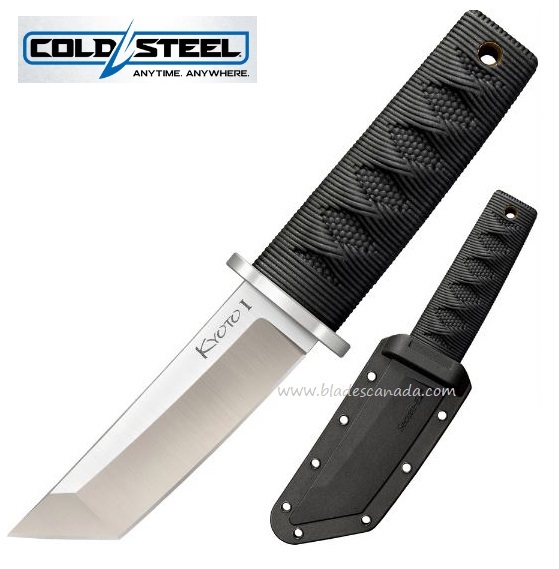 Cold Steel Mini Kyoto I Fixed Blade Knife, Japanese Tanto, Hard Sheath, 17DA