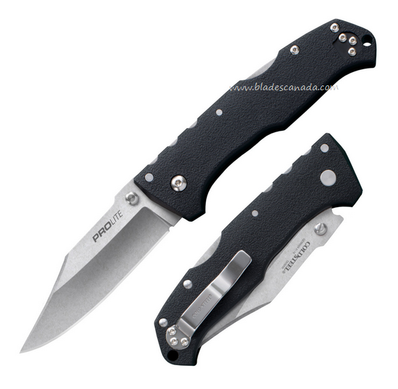 Cold Steel Pro Lite Folding Knife, 4116 SW Clip Point, GFN Black, 20NSC - Click Image to Close