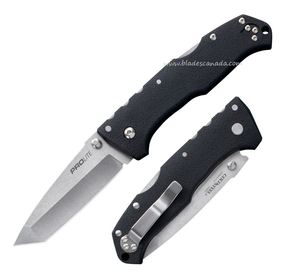 Cold Steel Pro Lite Folding Knife, 4116 SW Tanto, GFN Black, 20NST