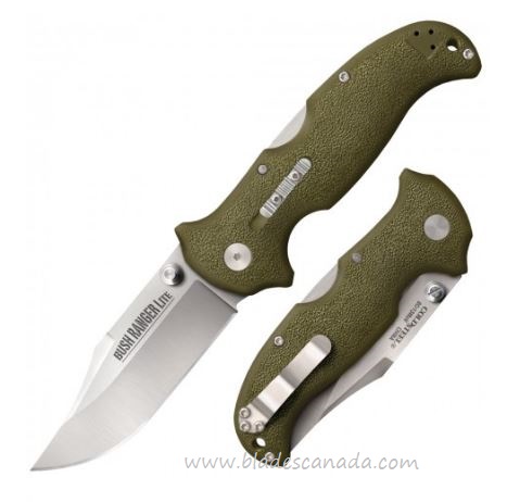 Cold Steel Bush Ranger Lite Folding Knife, GFN Green, 21A